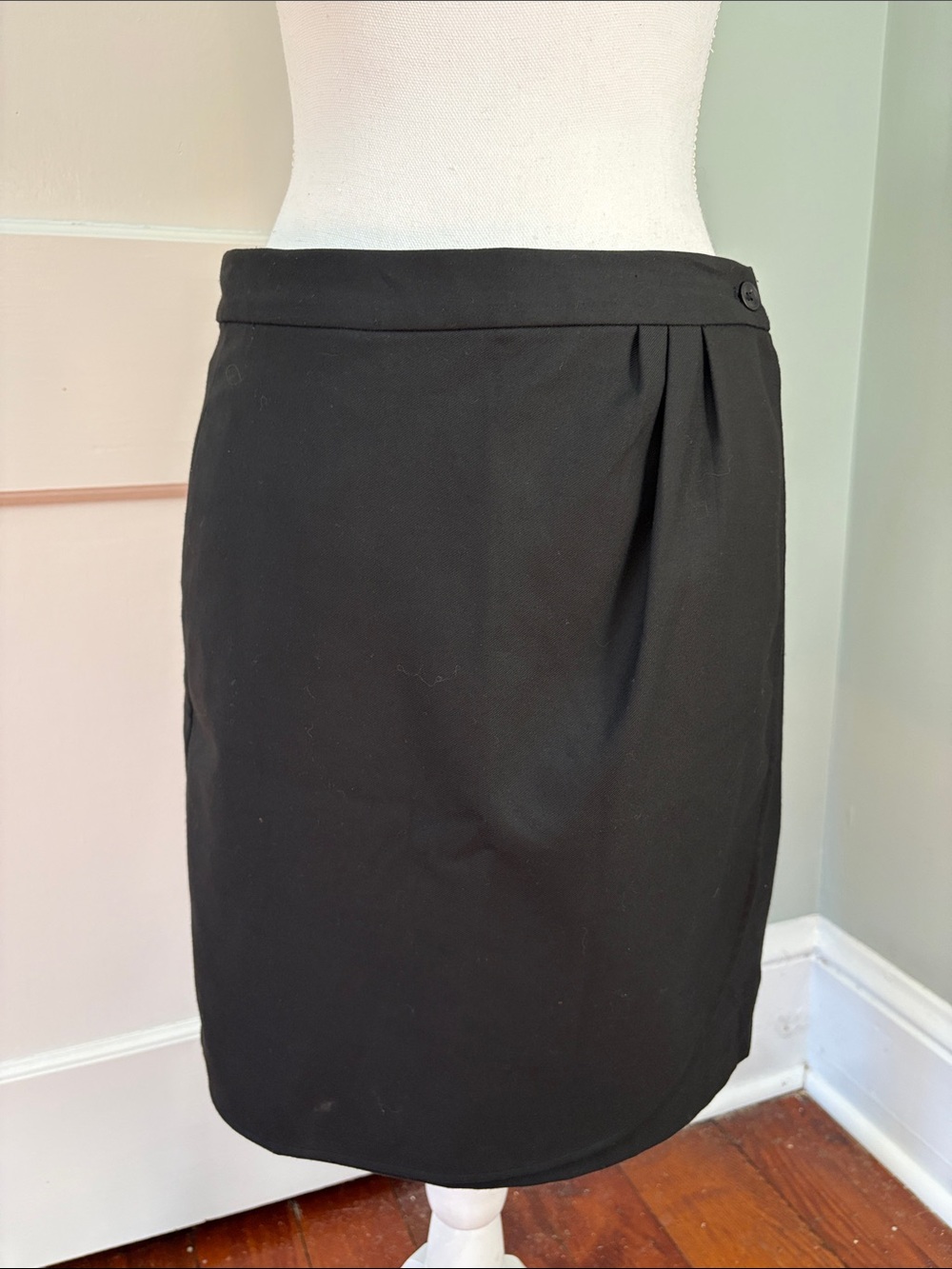 Vintage Y2K Gap Classic Black Pencil Wrap Skirt Size 2